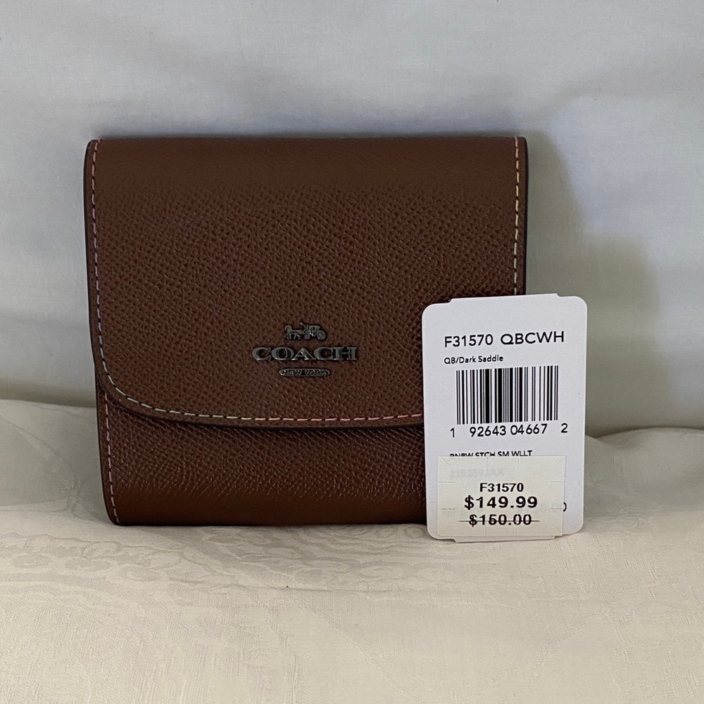 Coach Dark Saddle Leather Wallet